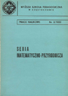 Seria Matematyczno-Przyrodnicza 1980