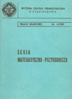 Seria Matematyczno-Przyrodnicza 1981